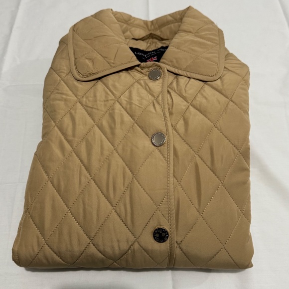 brown london fog jacket button down pocket bothsides size small - Picture 11 of 15